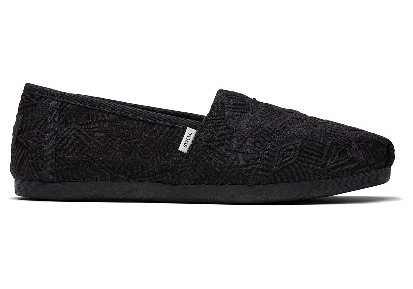 Toms Alpargata Geo Lace Espadrille Black - Womens - 71048-IUOJ